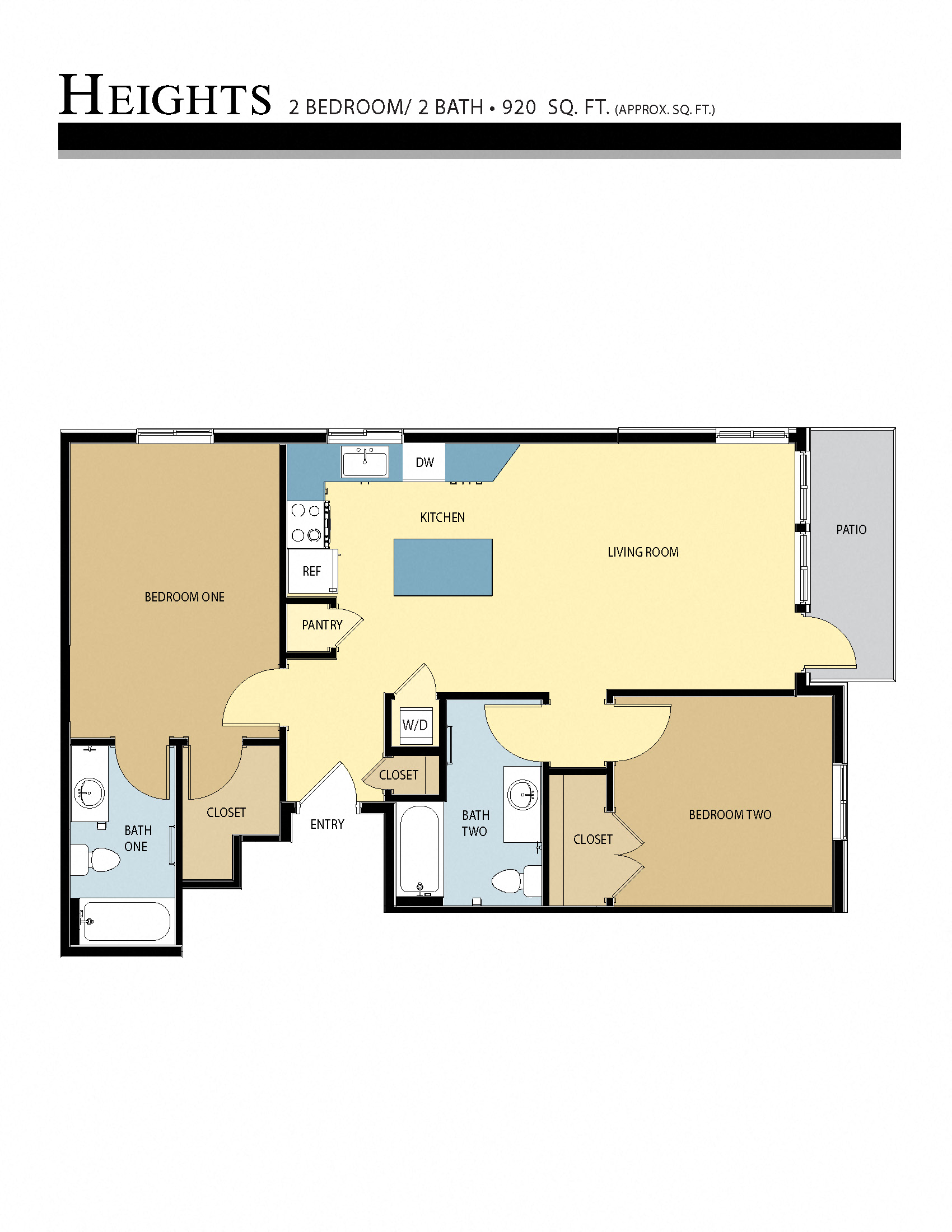 Heights Floor Plan Liberty Crest Apartments Salt Lake City Utah